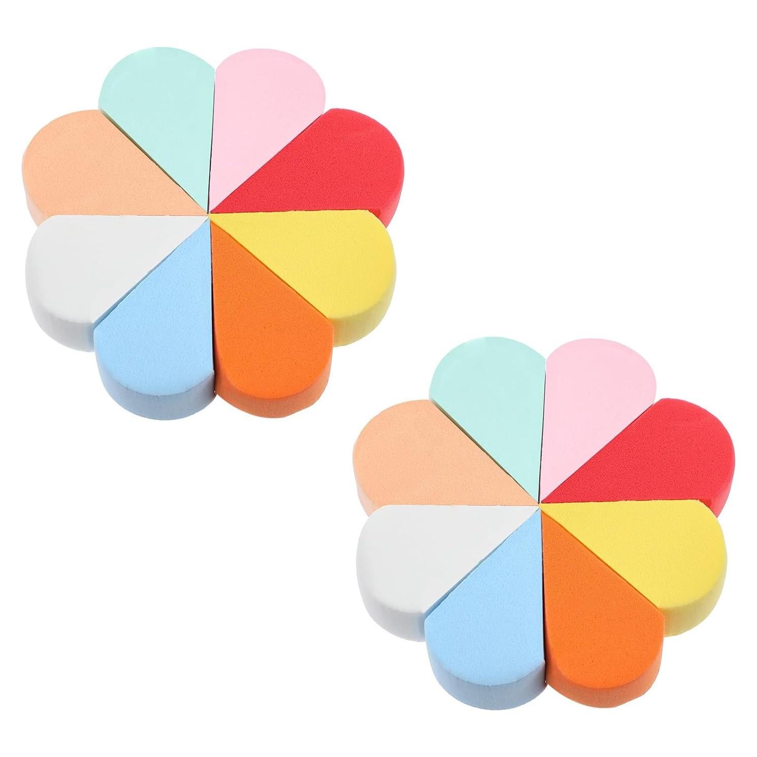 16 Esponjas de Maquillaje JIYIN Multicolor Alta Densidad