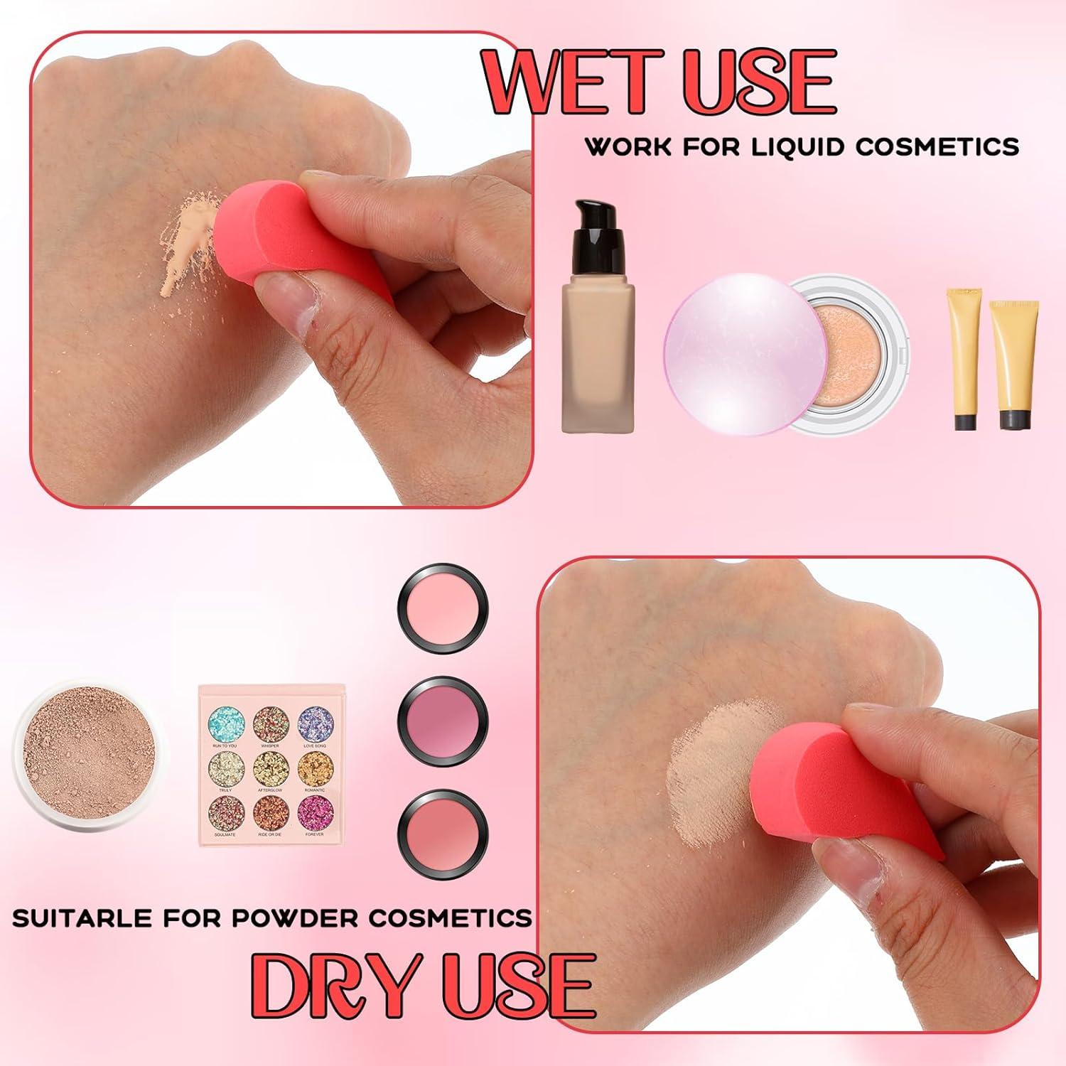 16 Esponjas de Maquillaje JIYIN Multicolor Alta Densidad