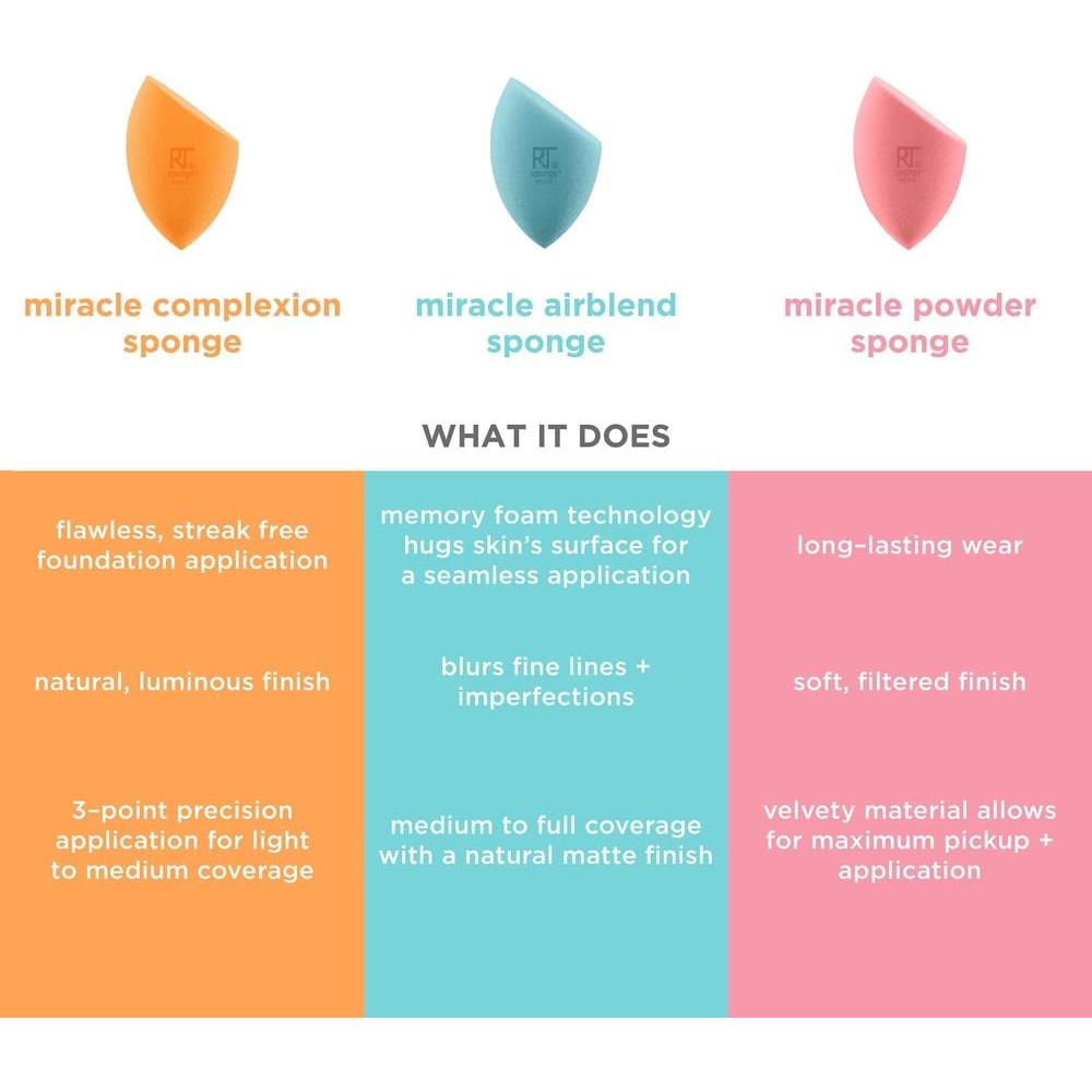 Esponjas de Maquillaje Real Techniques - Paquete de 6 Variadas