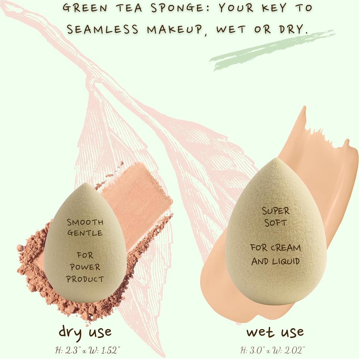 Esponja de Maquillaje Ecológica Bumfuzz Té Verde 1 Cuenta