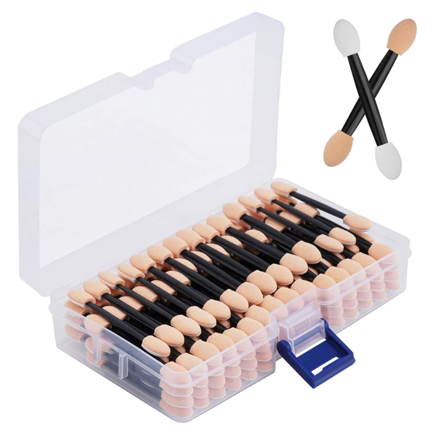 Aplicadores de Sombra de Ojos Desechables Cuttte 120 Pcs Negro