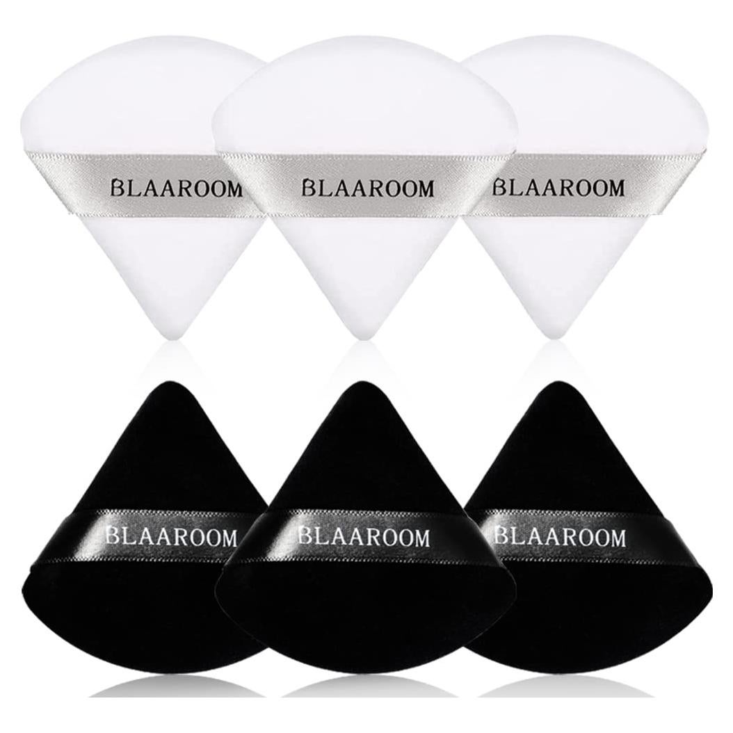 6 Esponjas de Maquillaje Triangulares BLAAROOM Suaves 7 cm