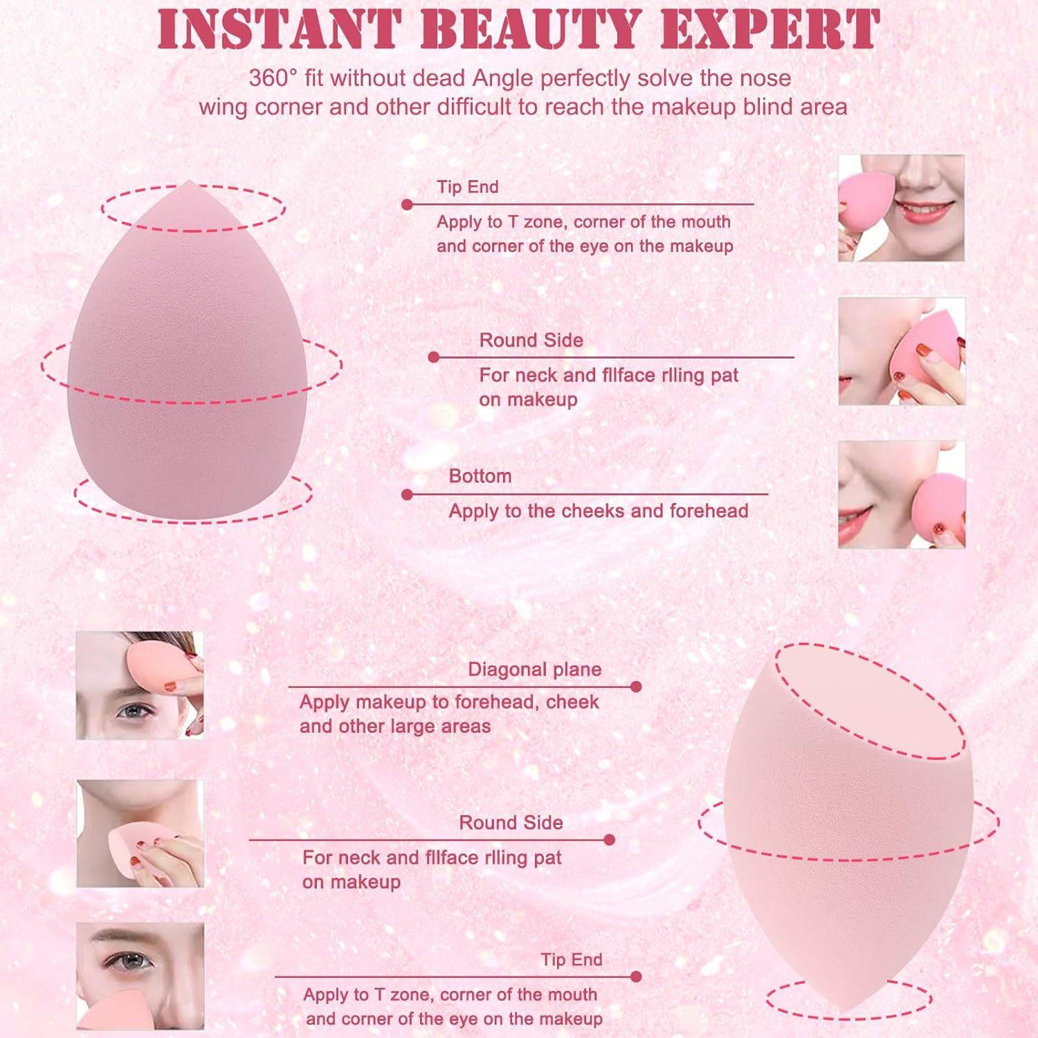 Set de Esponjas de Maquillaje Scartink 12 Piezas Multicolor 7 cm