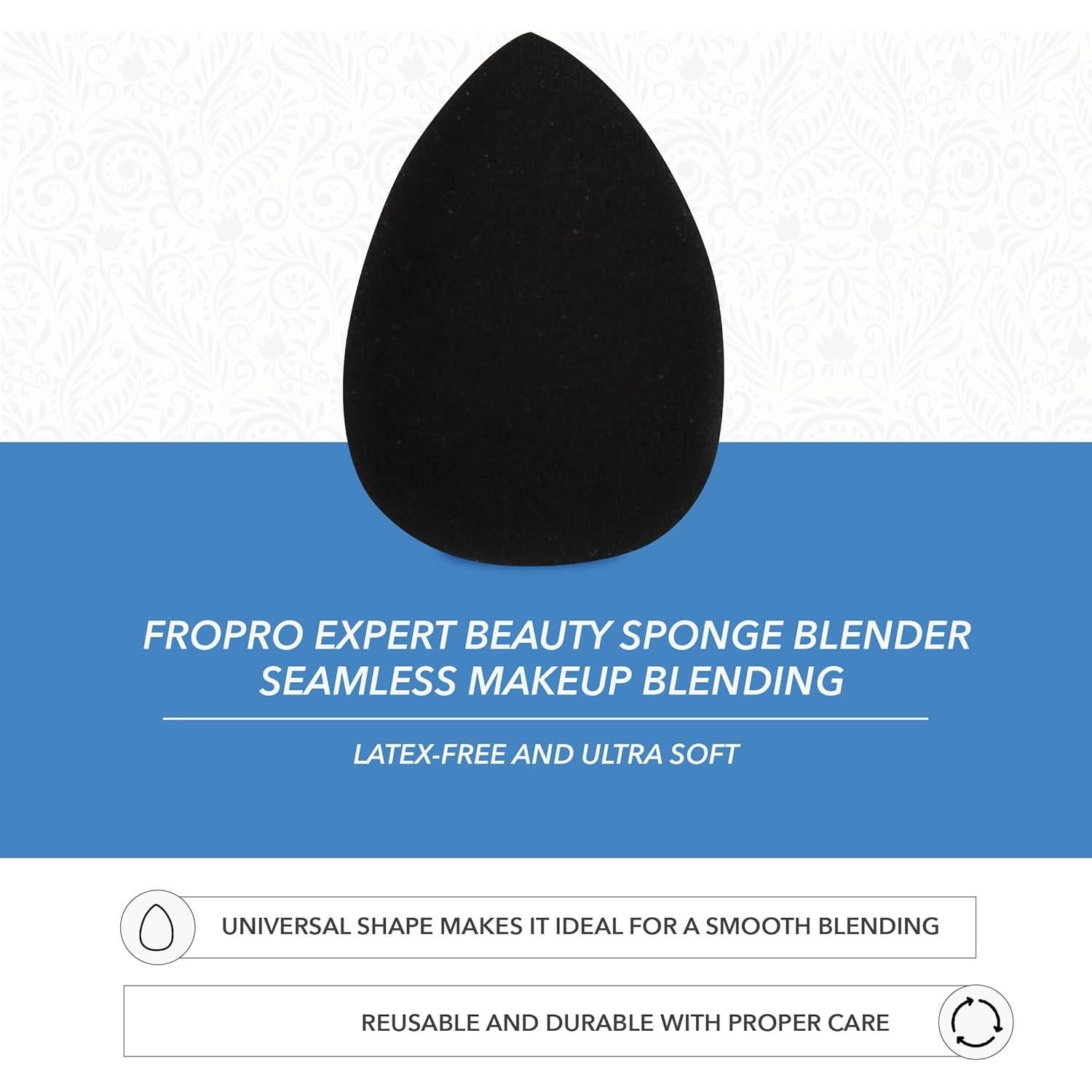 Esponja de Belleza ForPro Expert Vegana Negra 4.6cm