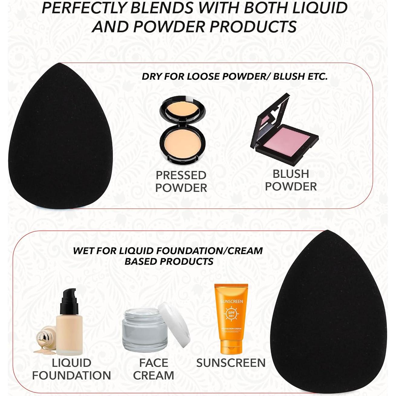 Esponja de Belleza ForPro Expert Vegana Negra 4.6cm