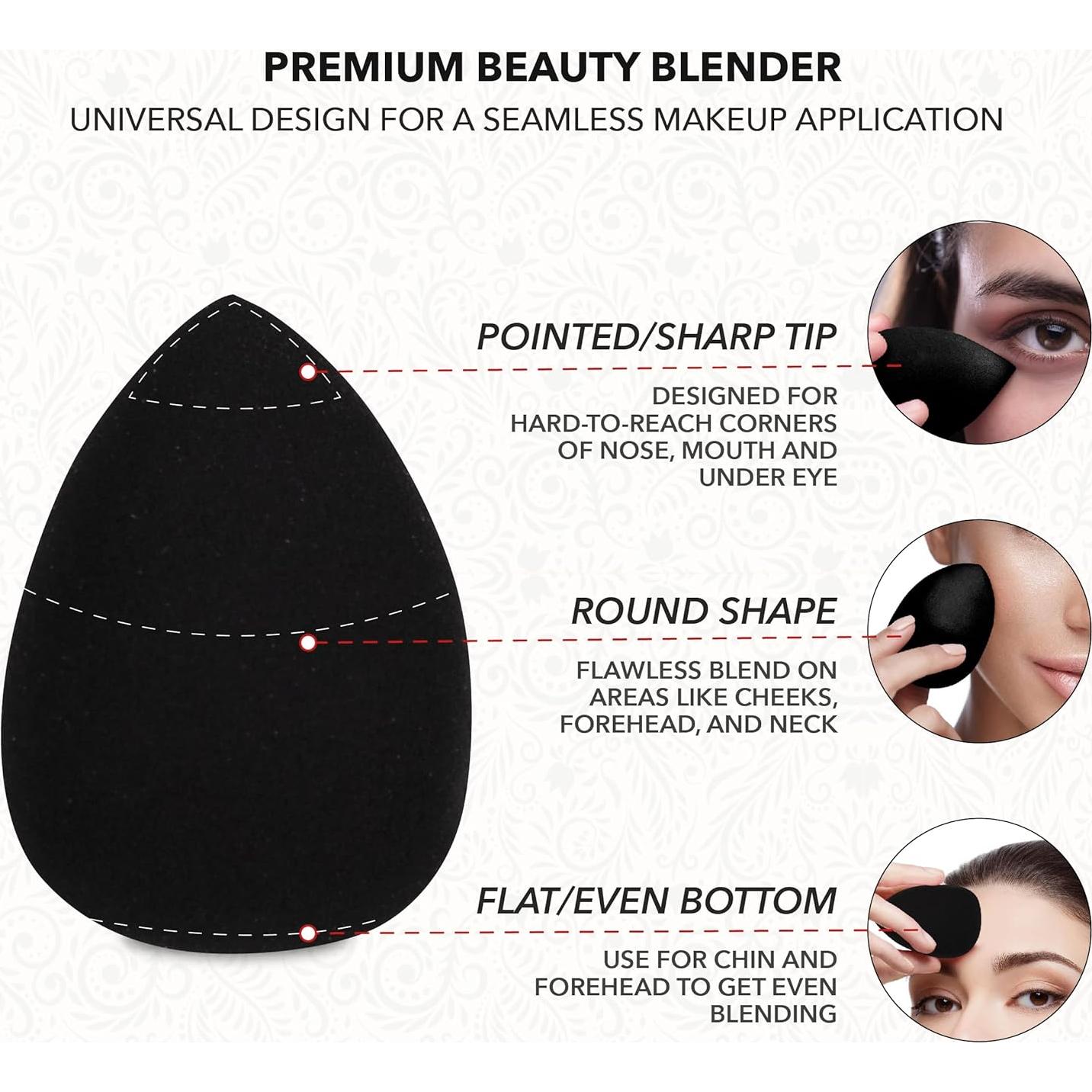 Esponja de Belleza ForPro Expert Vegana Negra 4.6cm