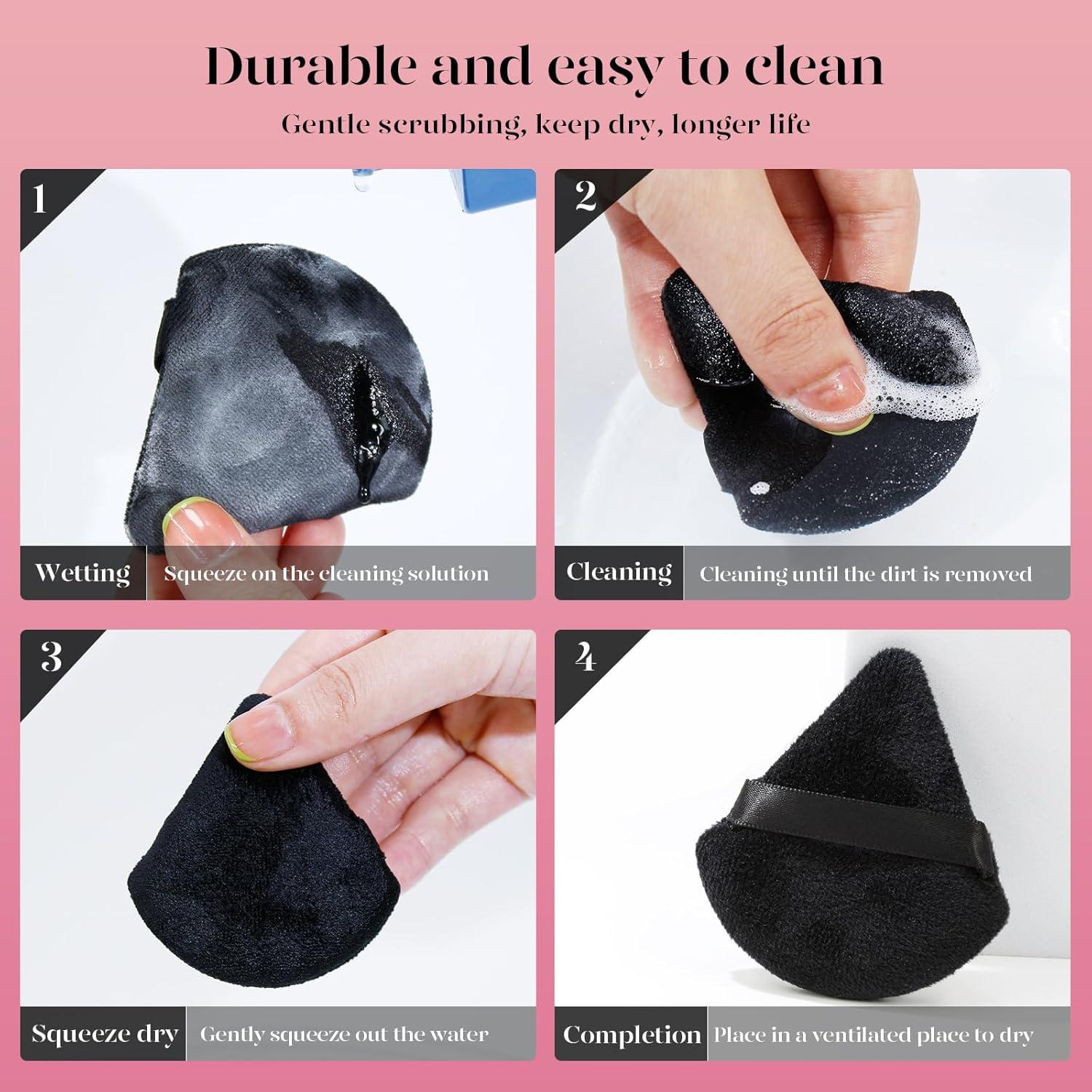 Esponjas de Maquillaje BEAKEY 12pcs Triangulares Ultra Suaves