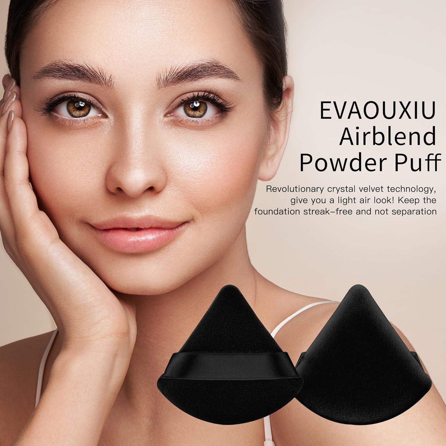 Esponja de Maquillaje Triangular EVAOUXIU - Suave para Polvo Facial