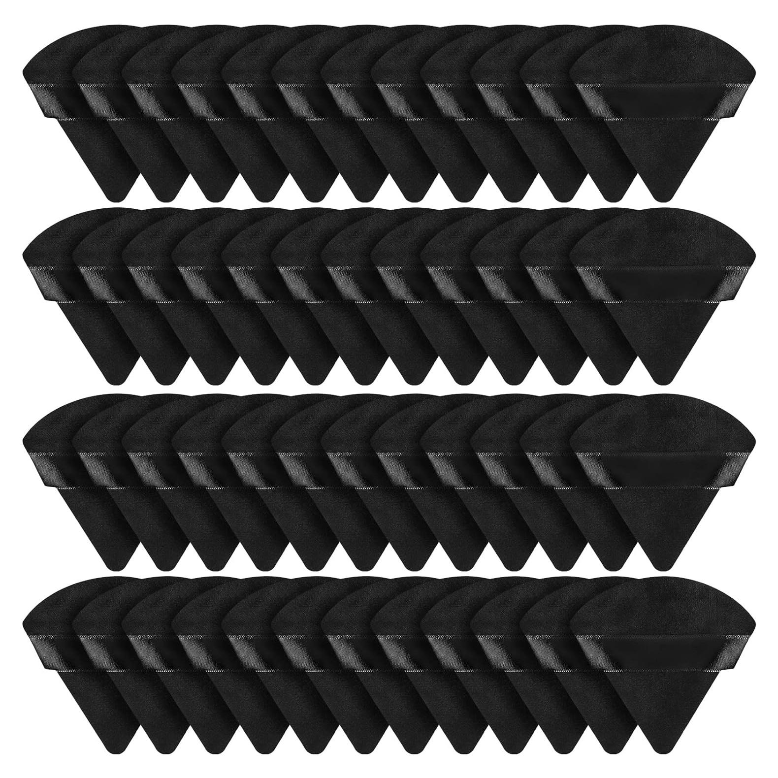 Esponjas de Maquillaje Triangulares Suclain 48 Pcs Velour Negro