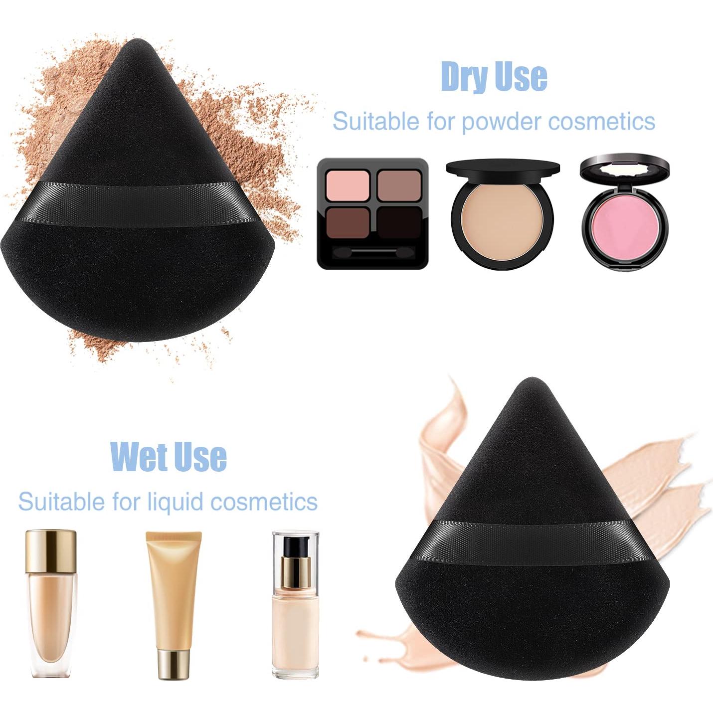 Esponjas de Maquillaje Pimoys 12 Piezas Triangular Negro