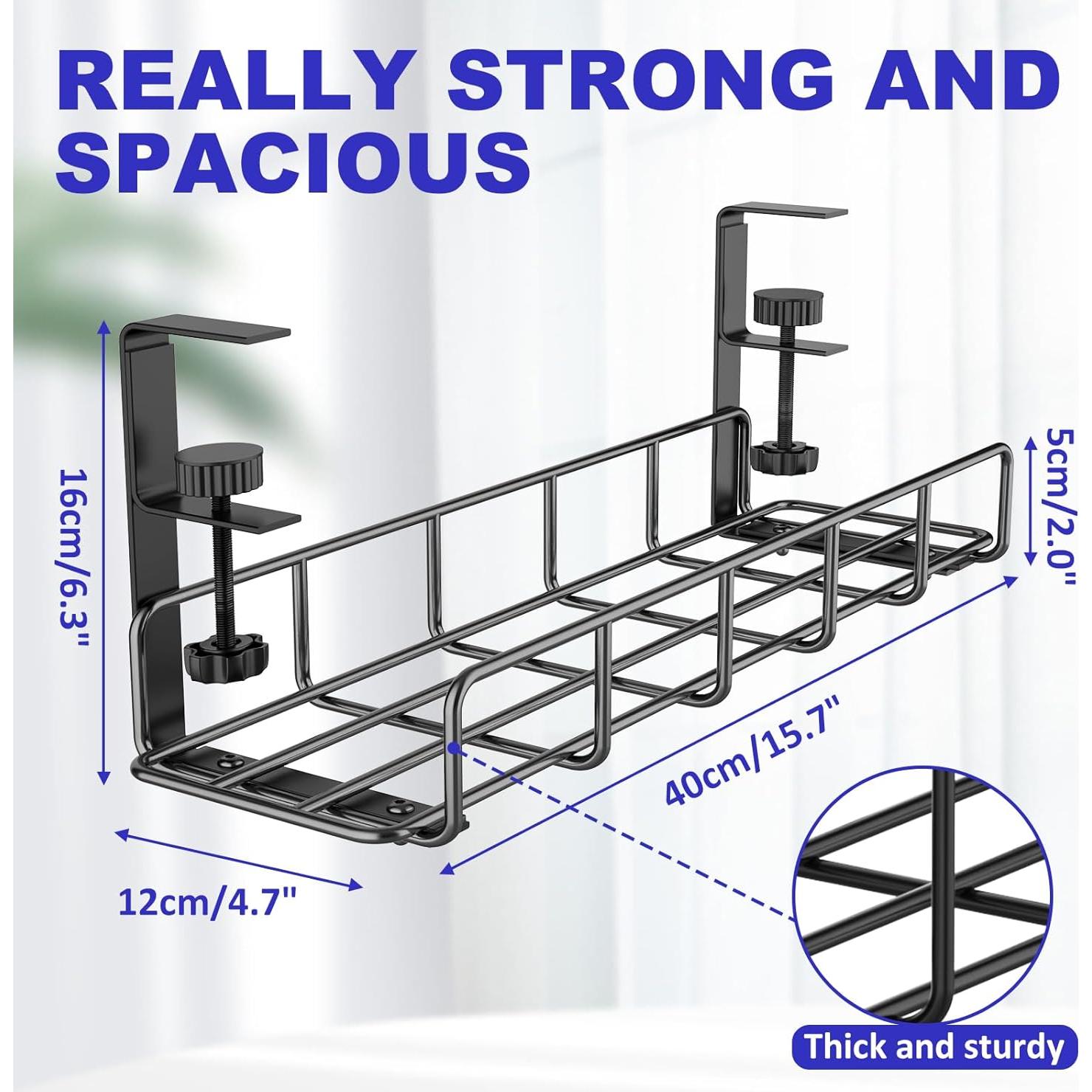 Bandeja de gestión de cables ReFlying 39.88x11.94 cm sin taladro