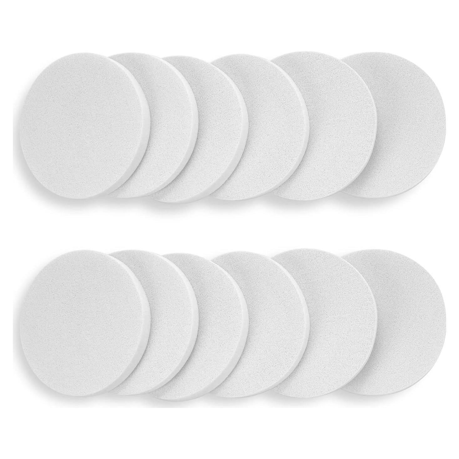 Juego de 12 Esponjas de Maquillaje Molain 5.5 cm Blancas