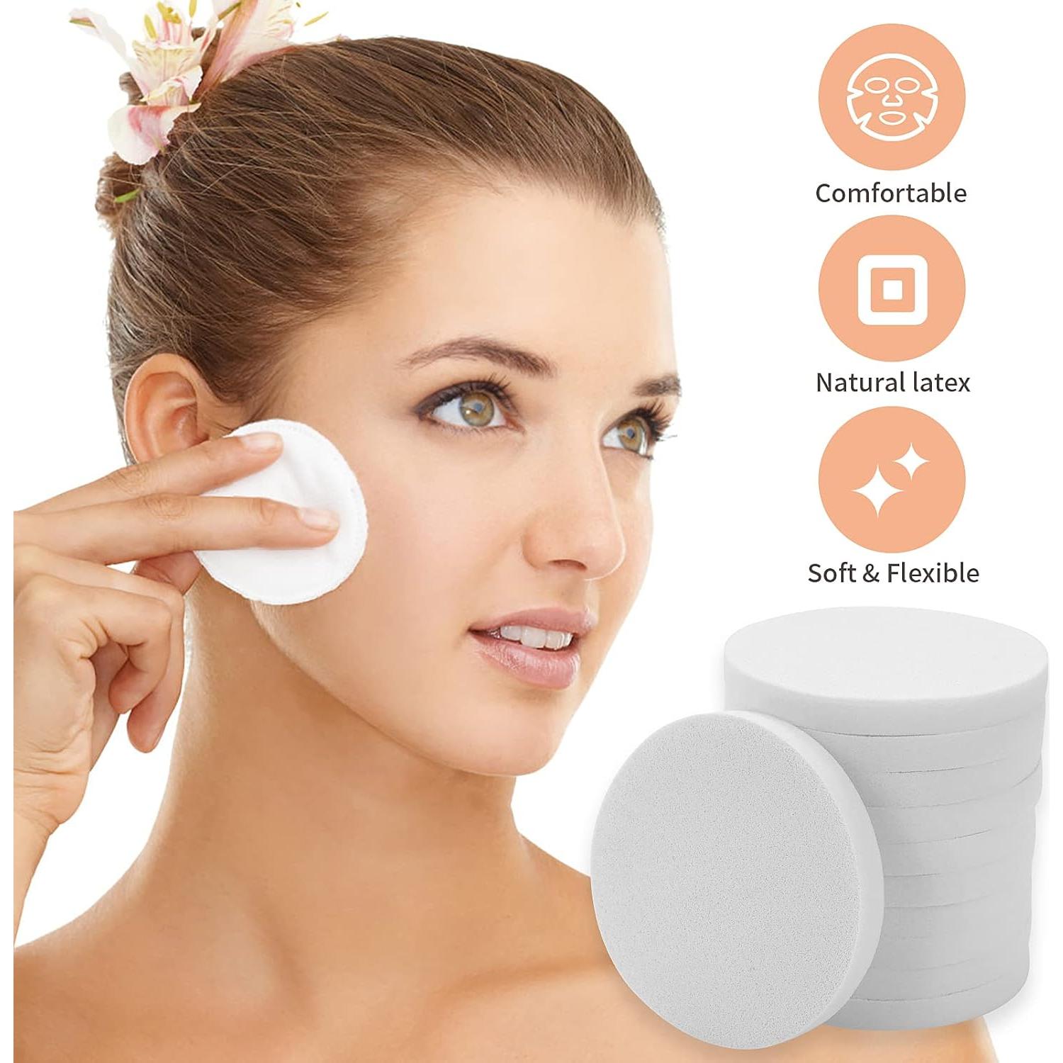 Juego de 12 Esponjas de Maquillaje Molain 5.5 cm Blancas