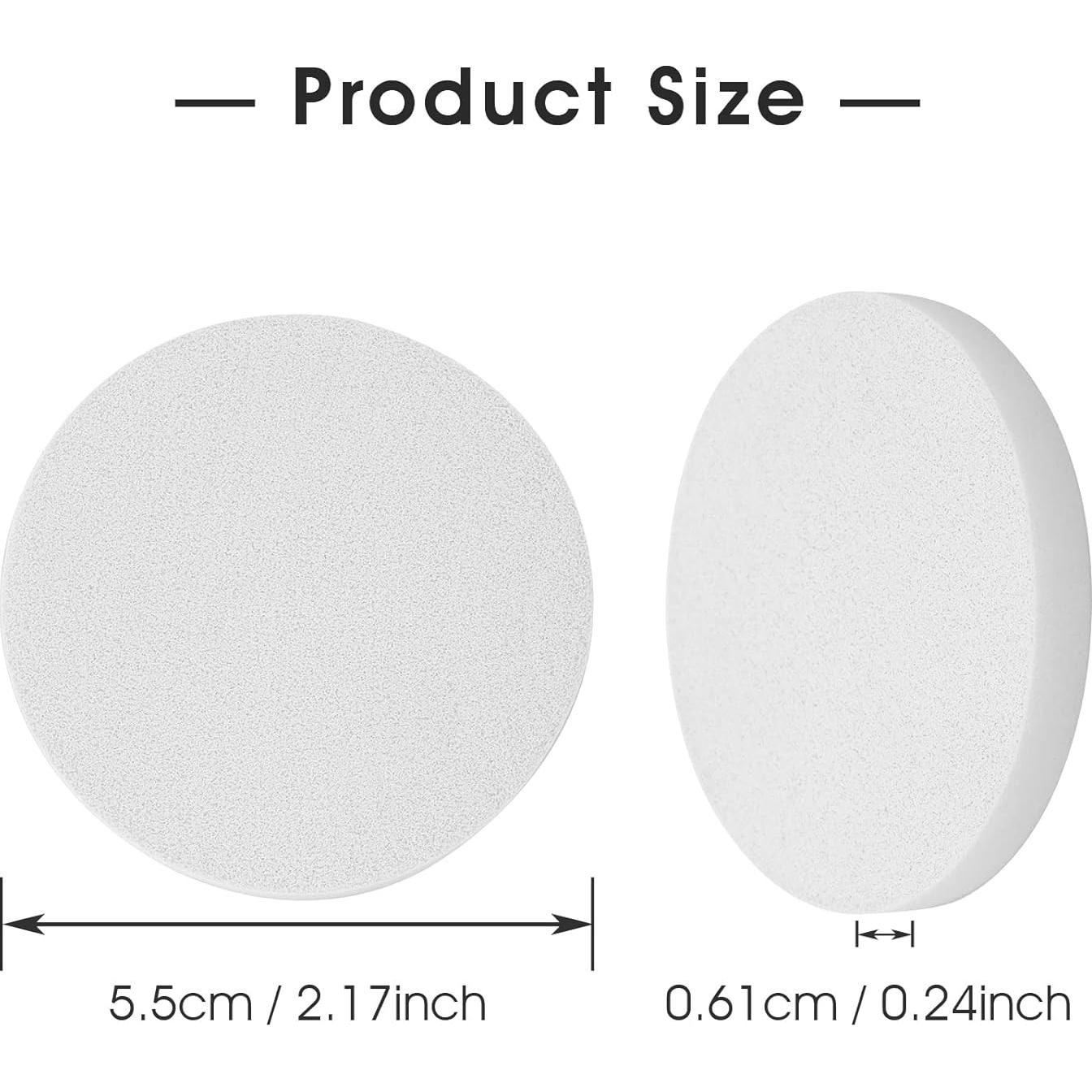 Juego de 12 Esponjas de Maquillaje Molain 5.5 cm Blancas