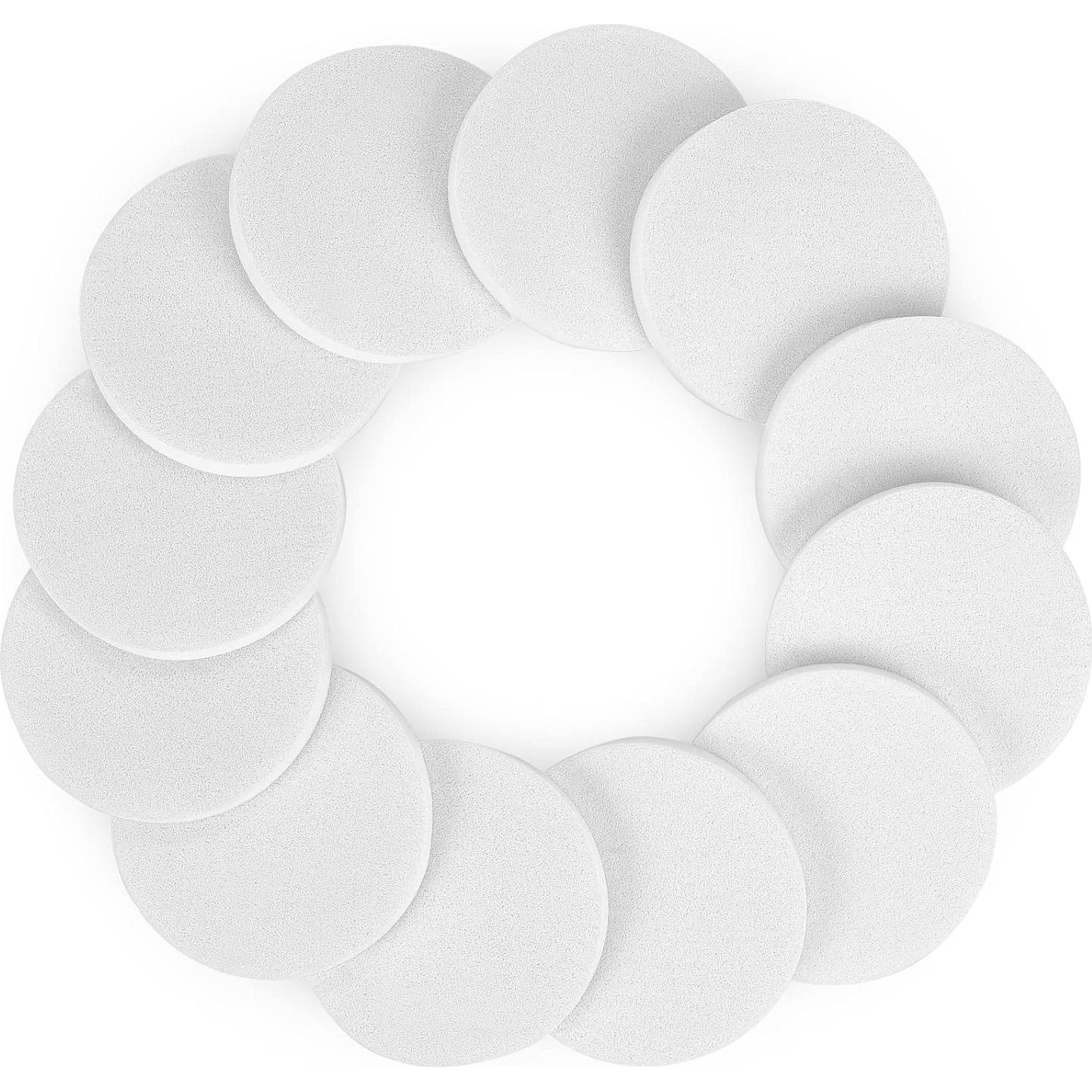 Juego de 12 Esponjas de Maquillaje Molain 5.5 cm Blancas