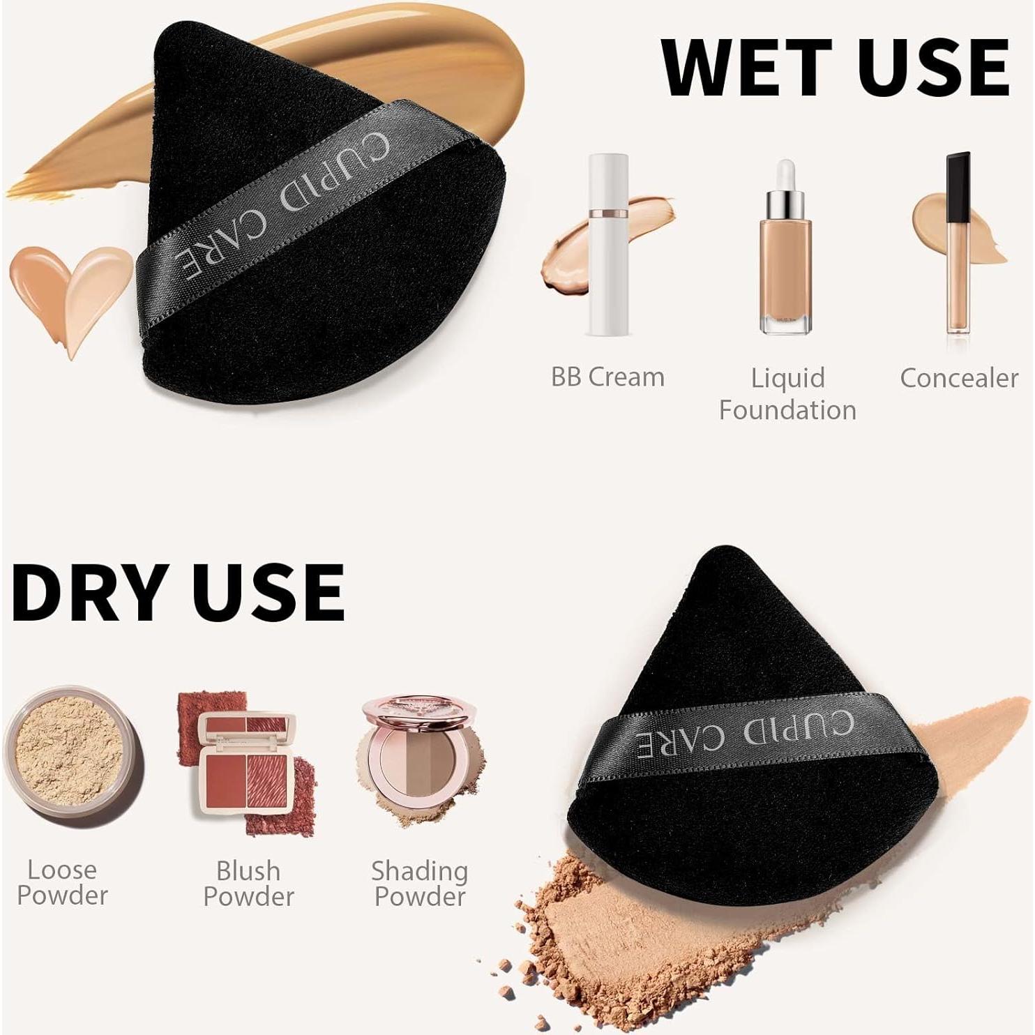 Set de 6 Esponjas de Maquillaje Triangulares Cupid Care