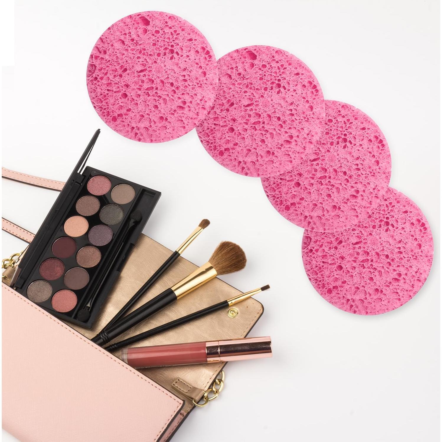 Esponjas Faciales Comprimidas Spunspon 50 Piezas Rosa 6cm