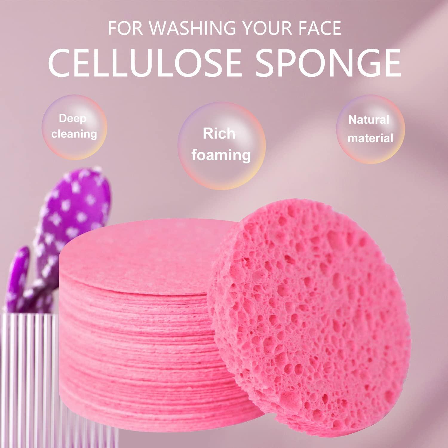 Esponjas Faciales Comprimidas Spunspon 50 Piezas Rosa 6cm