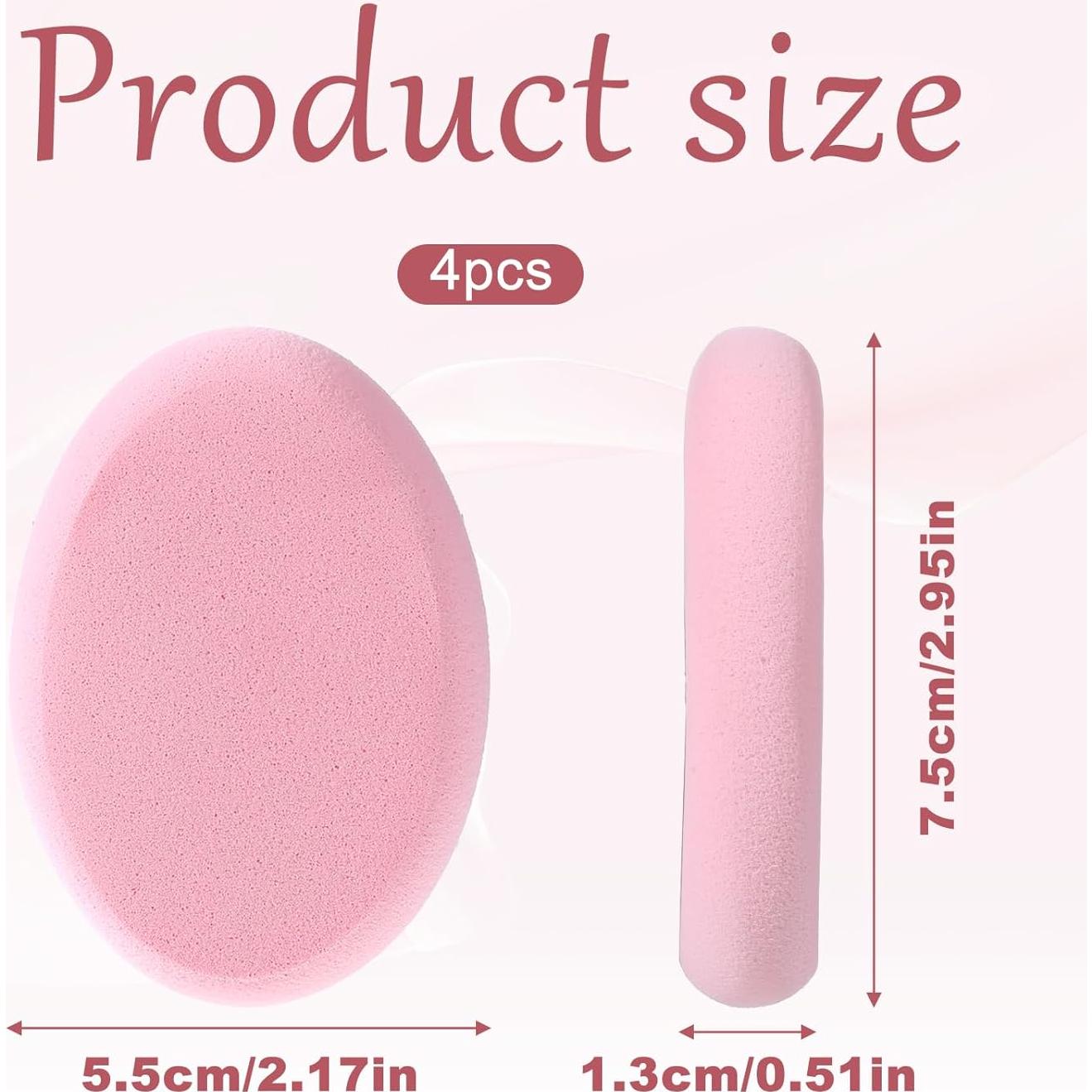 Paquete de 4 Esponjas de Maquillaje SynHHergyx Rosa Ovaladas