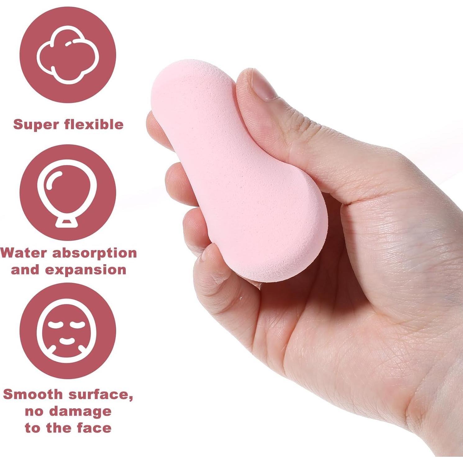 Paquete de 4 Esponjas de Maquillaje SynHHergyx Rosa Ovaladas