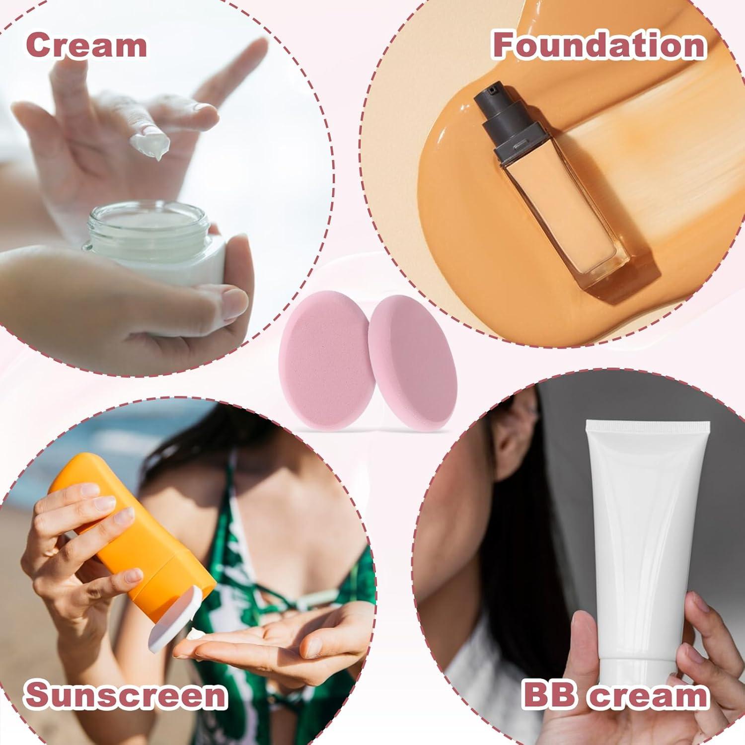 Paquete de 4 Esponjas de Maquillaje SynHHergyx Rosa Ovaladas