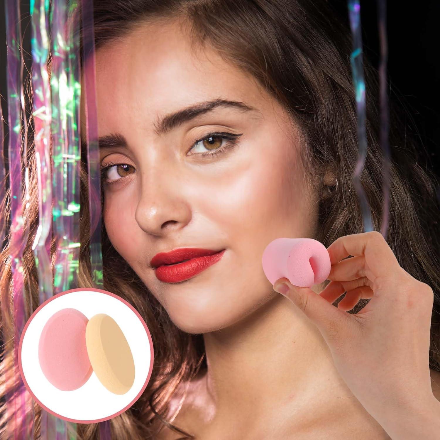 Esponja de Maquillaje Ovalada Sliverdew 2 Piezas Húmeda/Seca