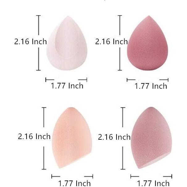 Set de 4 Esponjas de Maquillaje SINEN Uso Seco y Húmedo