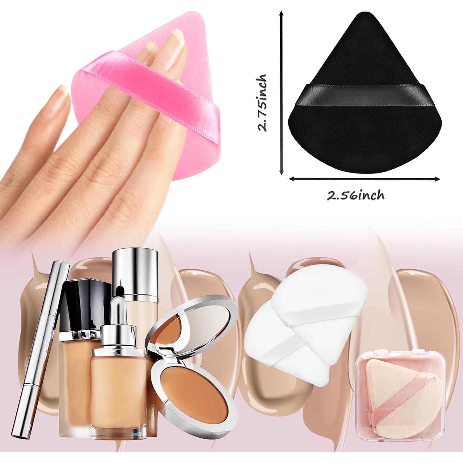 Esponjas de Maquillaje Triangulares ZZJKeep - 8 Piezas con Estuches