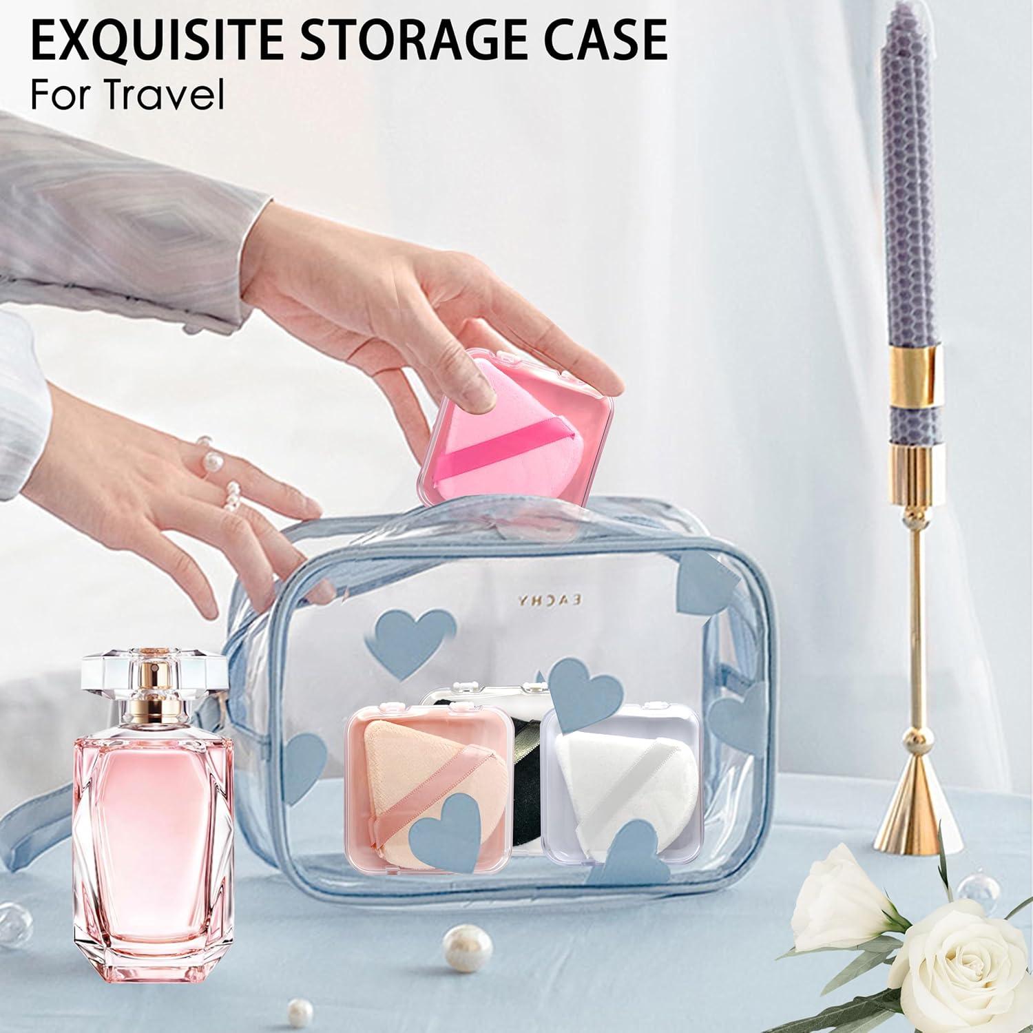 Esponjas de Maquillaje Triangulares ZZJKeep - 8 Piezas con Estuches