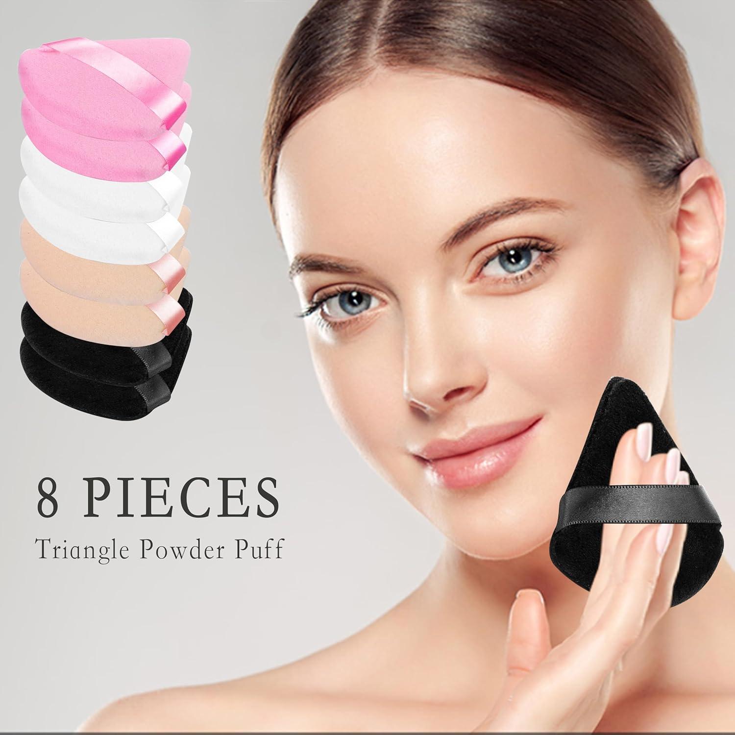 Esponjas de Maquillaje Triangulares ZZJKeep - 8 Piezas con Estuches