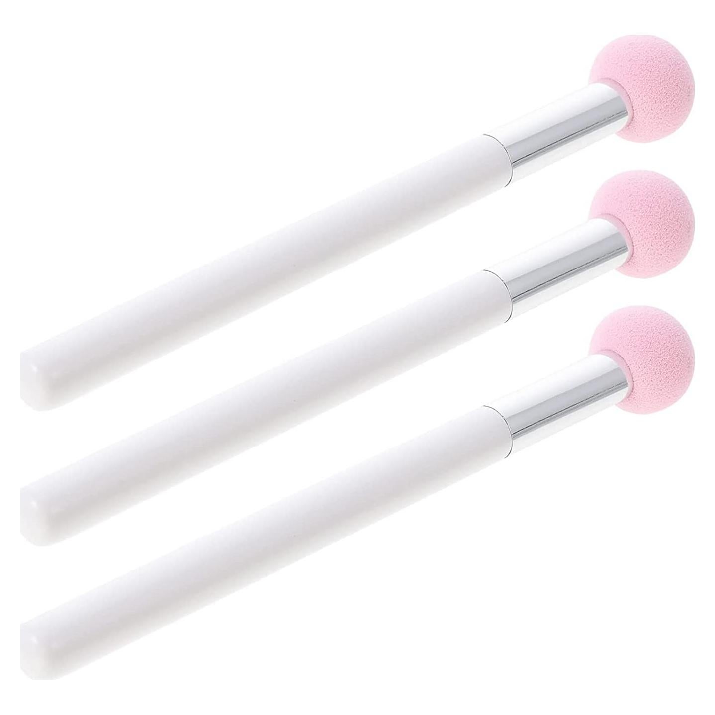 Brocha de Esponja para Maquillaje BinaryABC - 3 Pcs Rosa