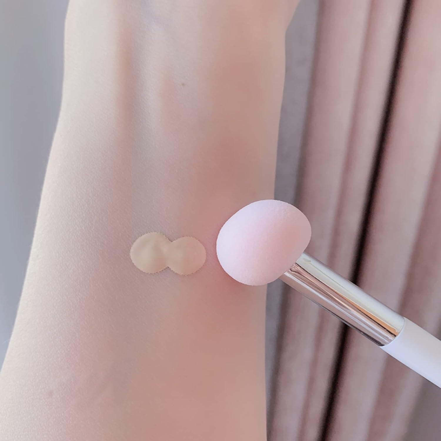 Brocha de Esponja para Maquillaje BinaryABC - 3 Pcs Rosa