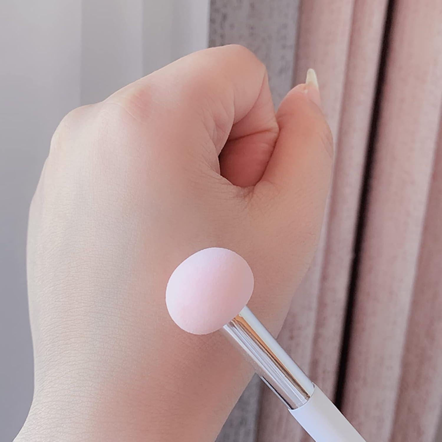 Brocha de Esponja para Maquillaje BinaryABC - 3 Pcs Rosa