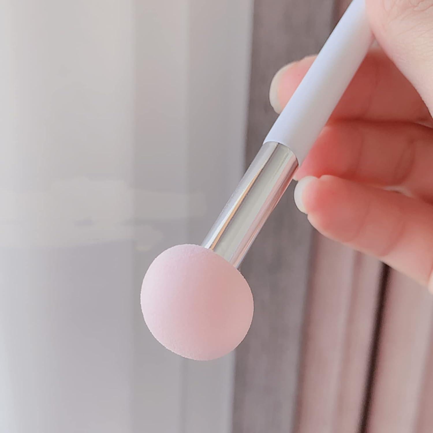 Brocha de Esponja para Maquillaje BinaryABC - 3 Pcs Rosa