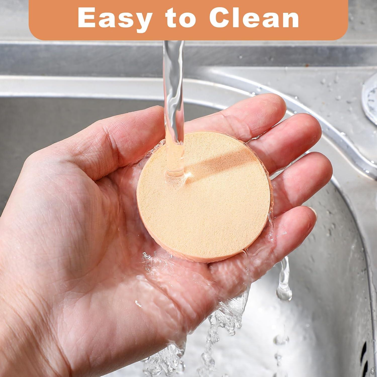 12 Esponjas Redondas de Maquillaje LLOUSSAK - Uso Húmedo y Seco