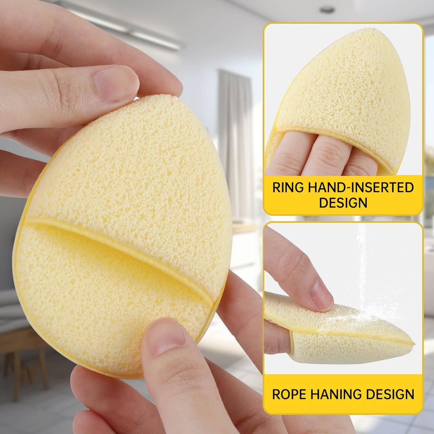 Juego de 6 Esponjas Faciales Linyumuxiang 6.6x10 cm Reutilizables