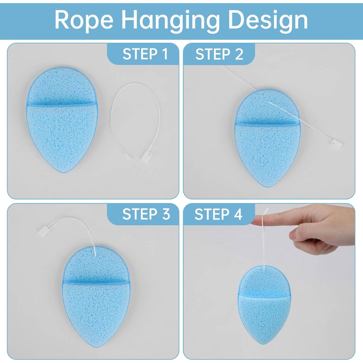 Juego de 6 Esponjas Faciales Linyumuxiang 6.6x10 cm Reutilizables