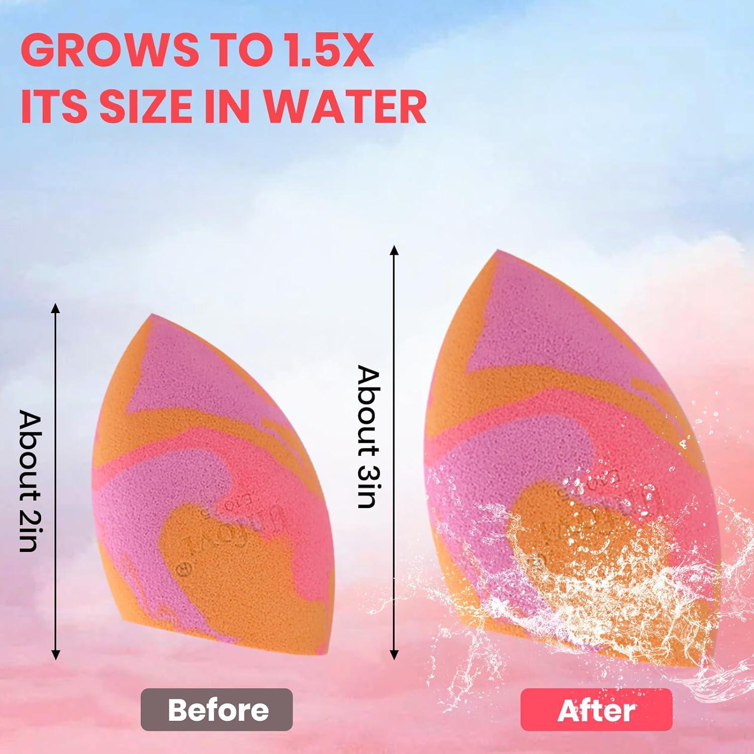 Juego de 7 Esponjas de Maquillaje Unfovi Tricolores