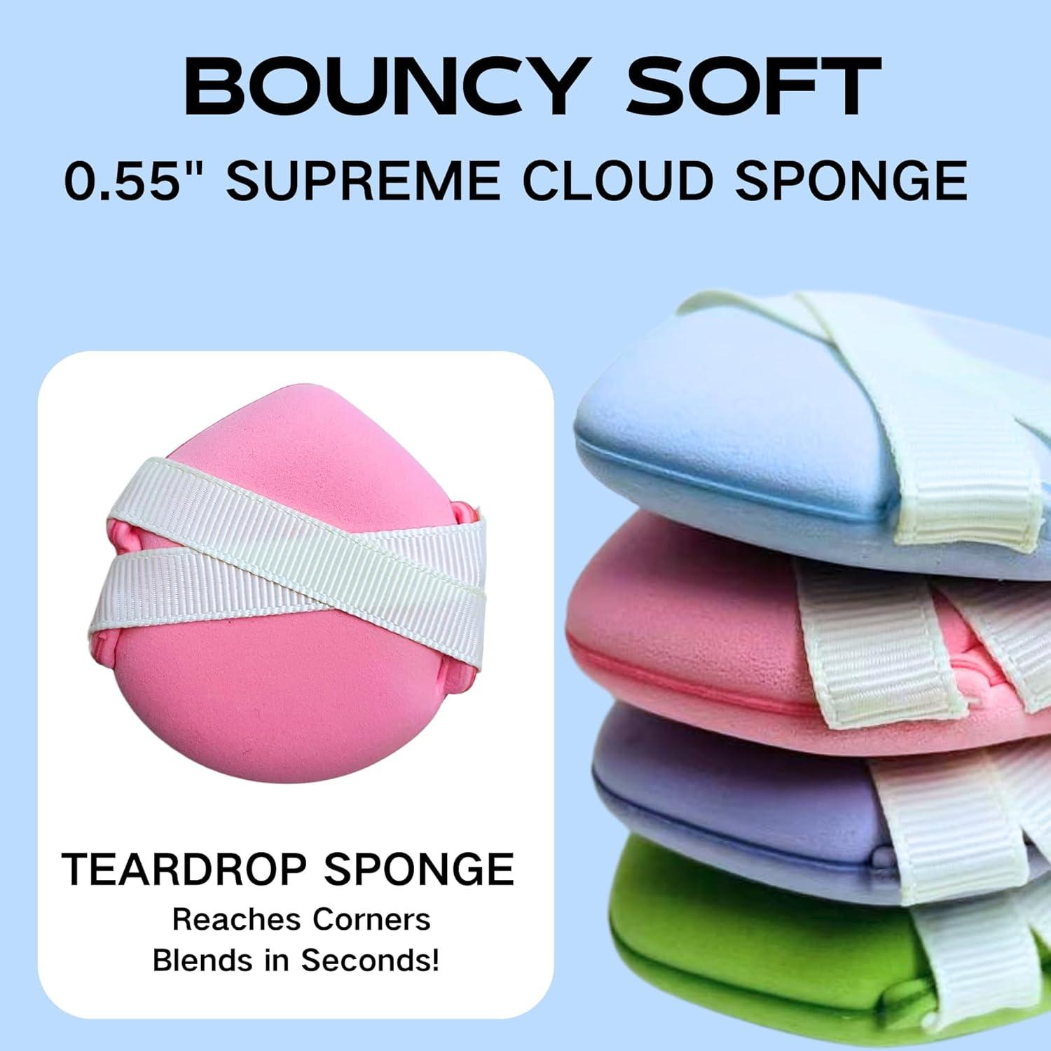 Paquete de 8 Esponjas de Maquillaje QNZLIGHT - Uso Húmedo y Seco