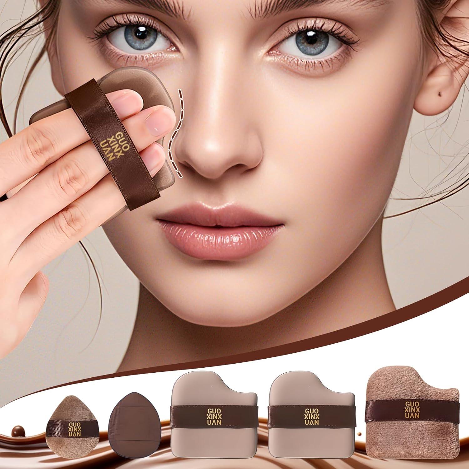 Conjunto de 12 Esponjas de Maquillaje Guoxiaoniu - Chocolate