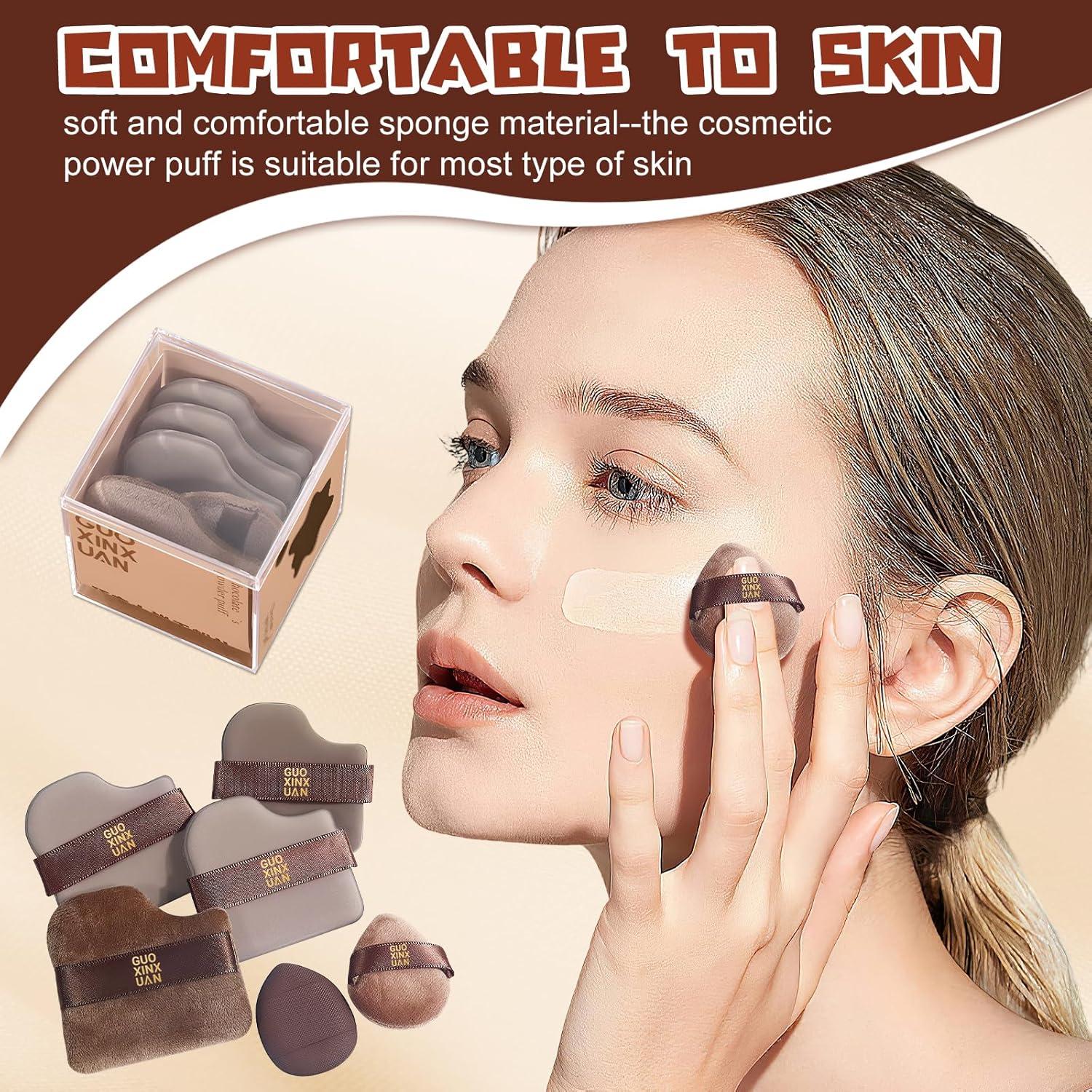 Conjunto de 12 Esponjas de Maquillaje Guoxiaoniu - Chocolate
