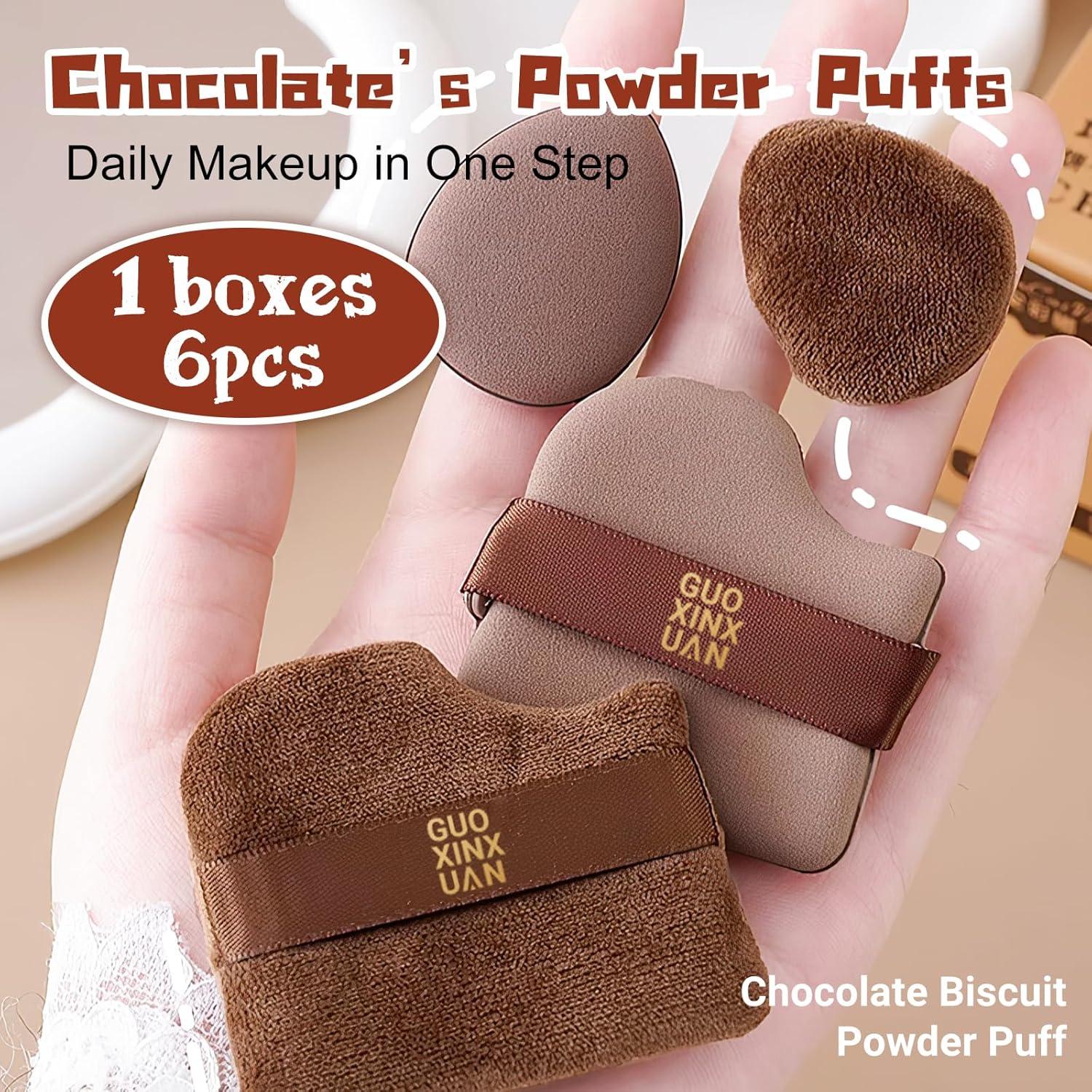 Conjunto de 12 Esponjas de Maquillaje Guoxiaoniu - Chocolate