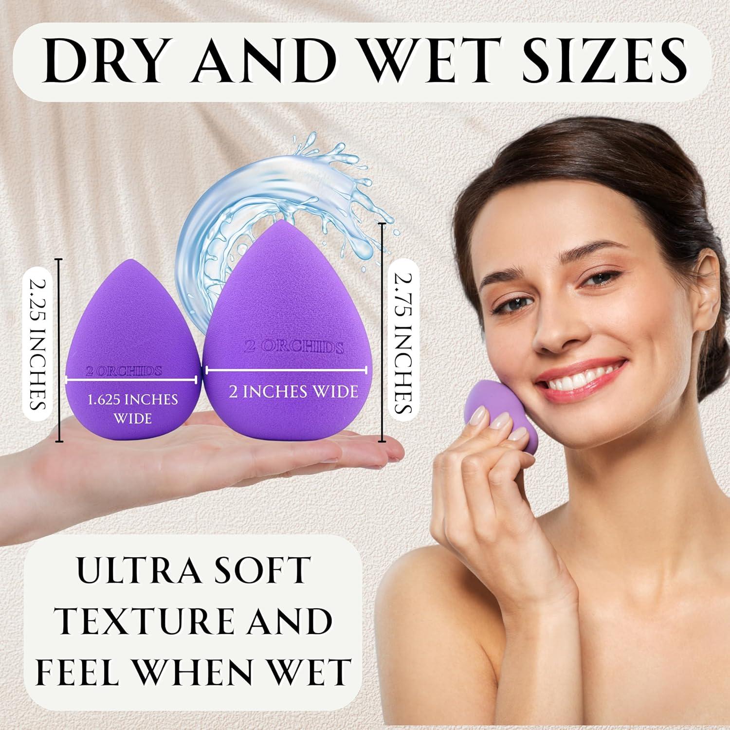Esponjas de Maquillaje 2 ORCHIDS - Sin Látex, 4 Piezas