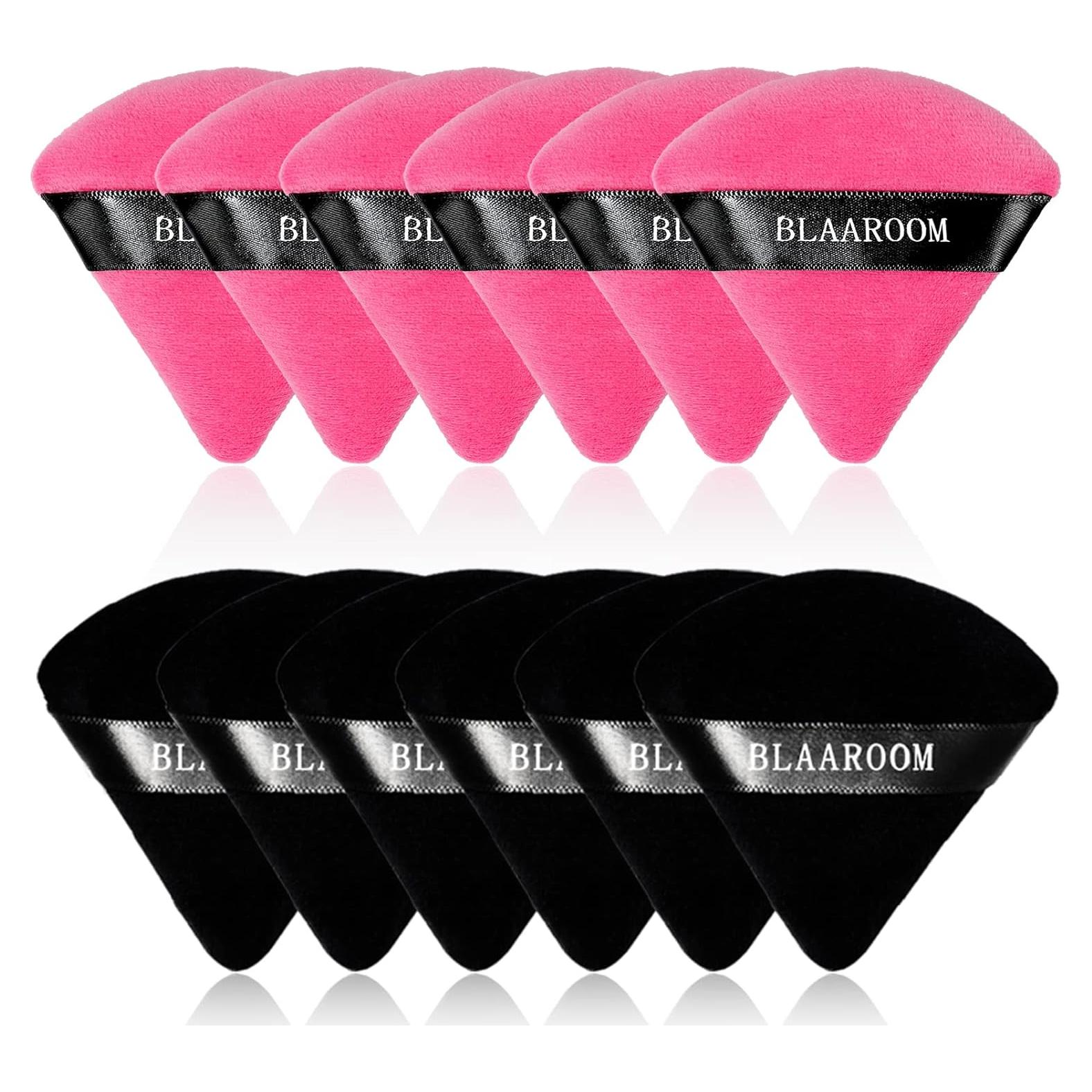 12 Esponjas de Maquillaje Triangulares BLAAROOM Algodón Terciopelo