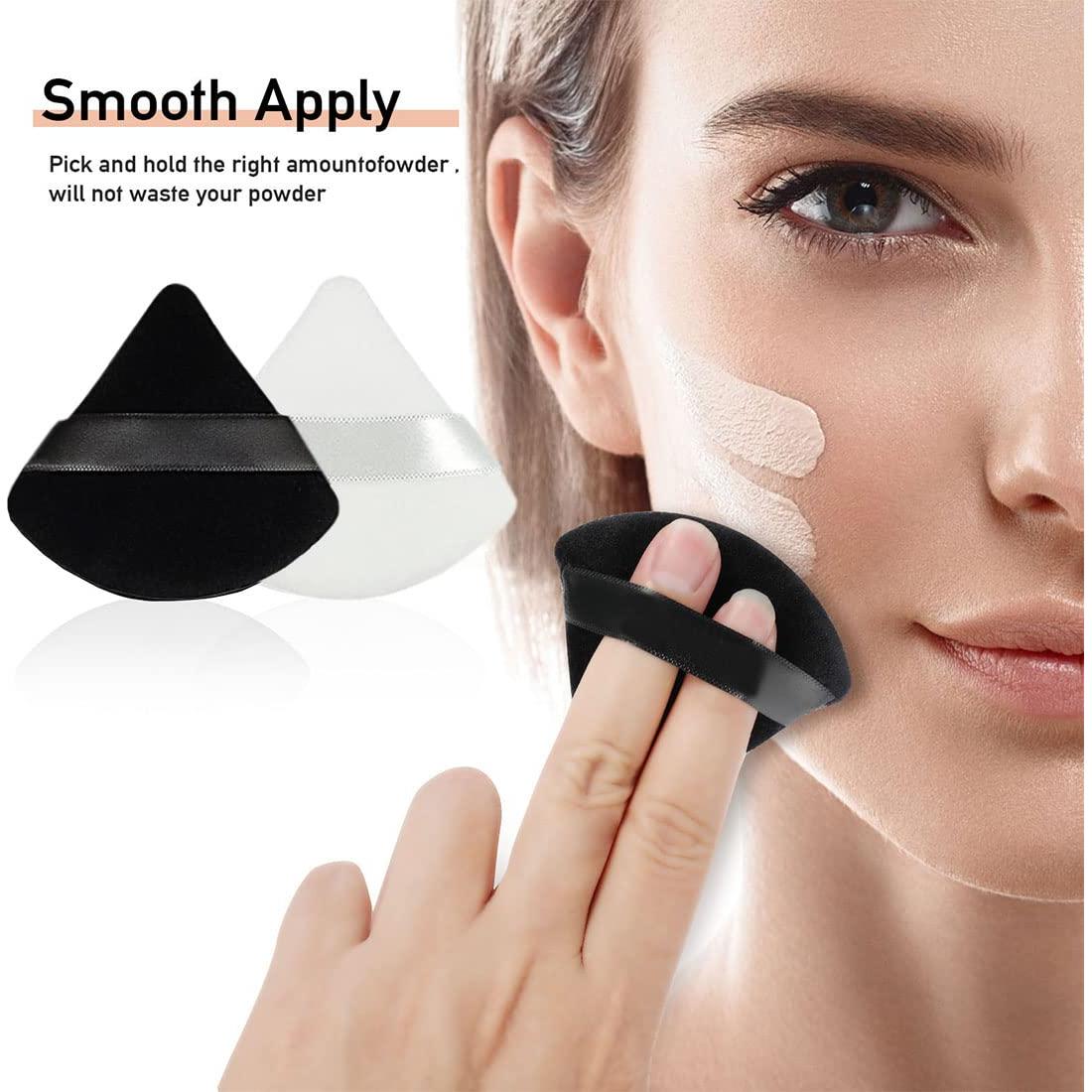 6 Esponjas de Maquillaje TULOBI Triángulo Negro Suave