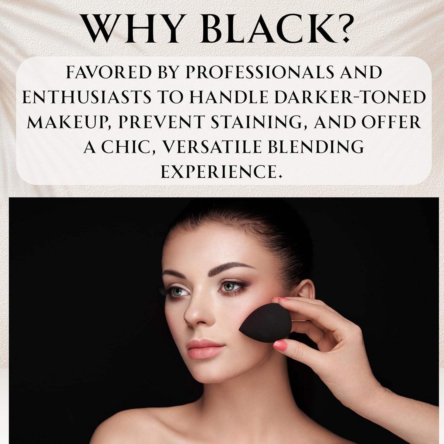 Esponja de Maquillaje 2 ORQUÍDEAS Negra 4.45cm Profesional