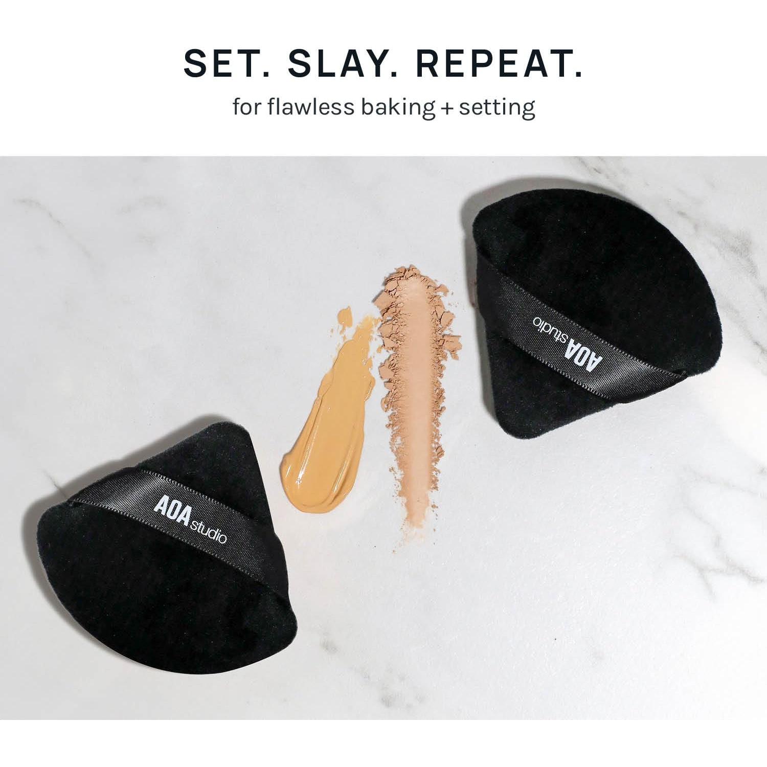 Conjunto de Esponjas de Maquillaje AOA Studio 6 Piezas Negro