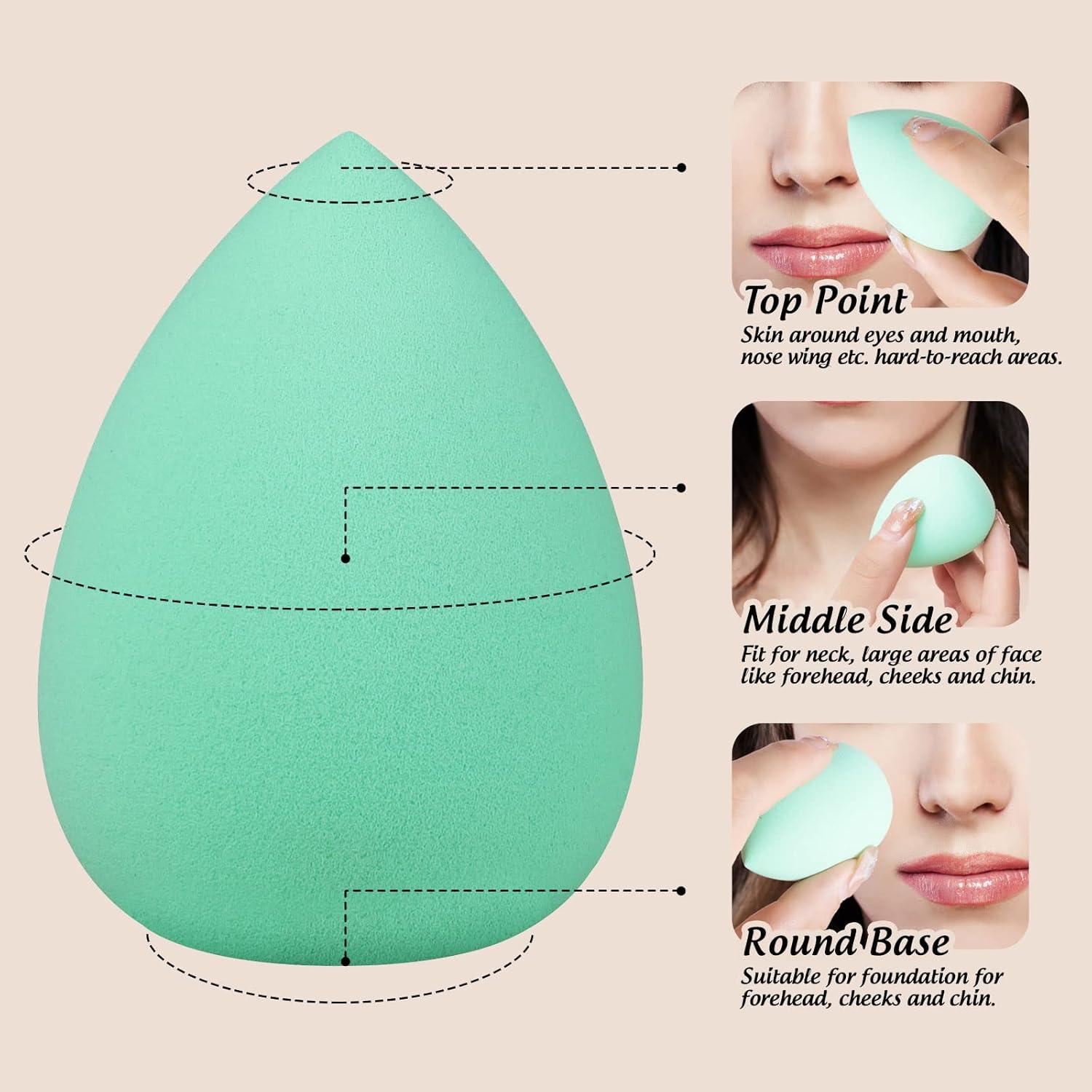 FANDAMEI Kit de Esponjas de Maquillaje y Puff de Polvo 15 PCS