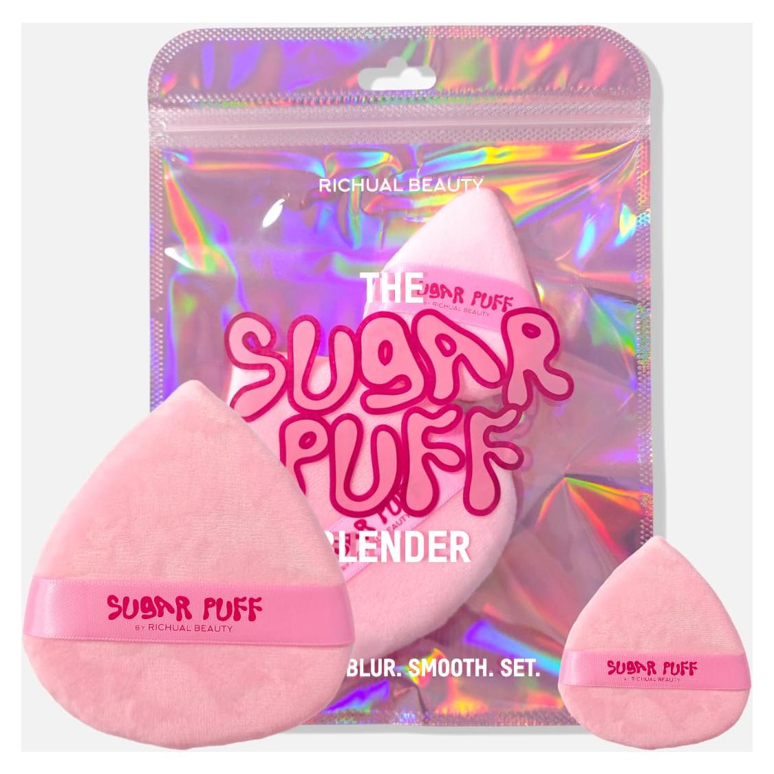 Set Puff de Polvo Triangular Grande y Mini Richual Beauty