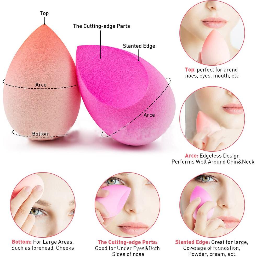 Set de 10 Esponjas de Maquillaje SDJINYU - Suaves y Reutilizables